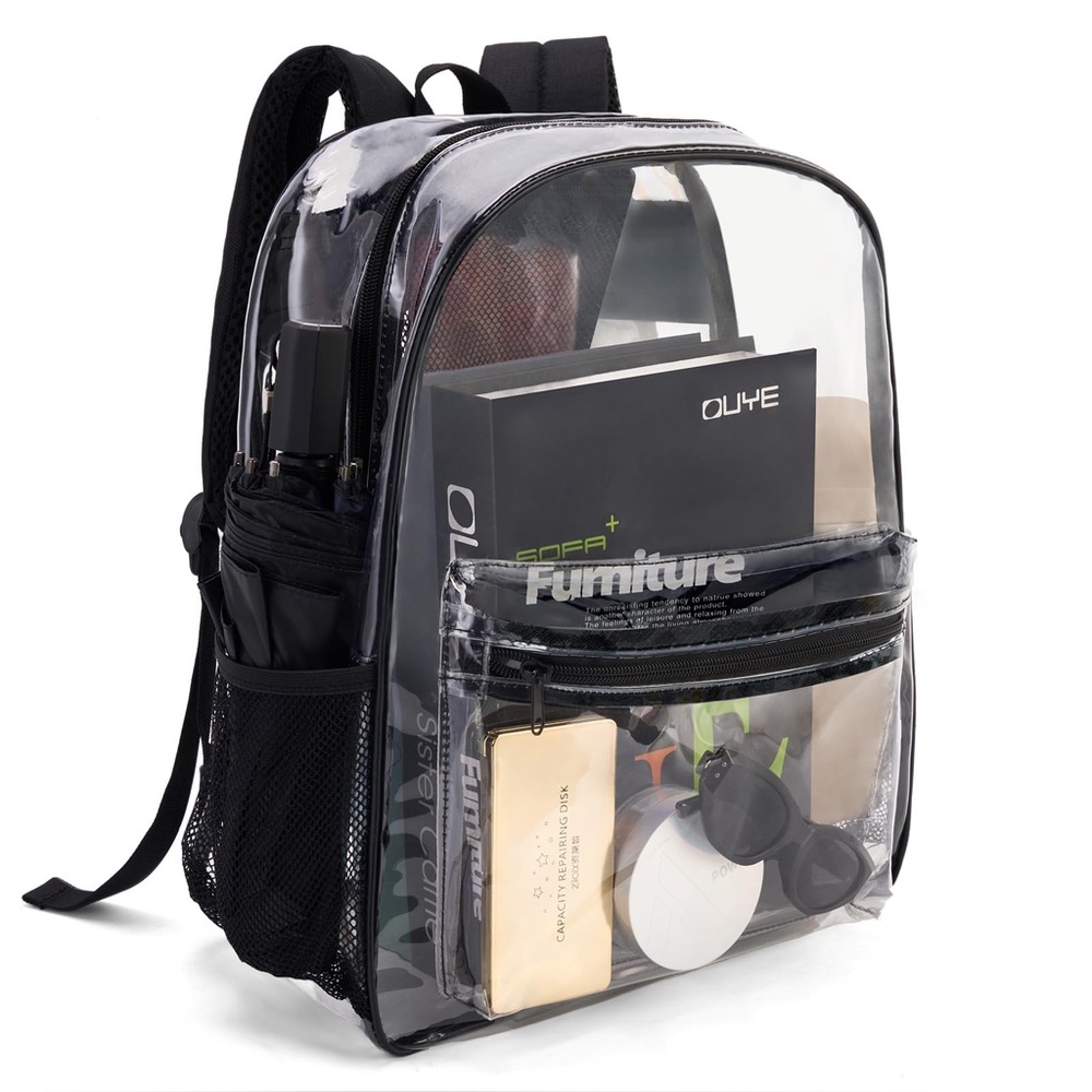 Clear Black Backpack